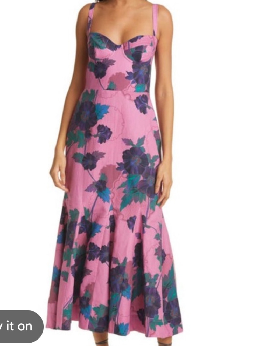 Isla White Pink Floral Maxi Skirt